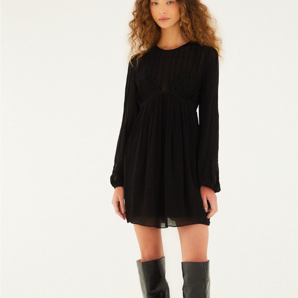 NWT FARM RIO BLACK SHELL MINI DRESS